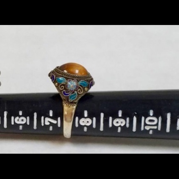 Tigers eye Sterling gemstone ring - Picture 8 of 8